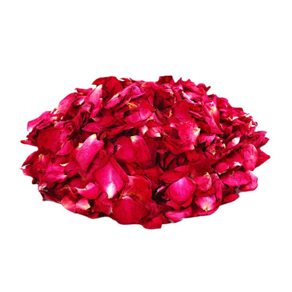 100g - Naturliga torkade rosenblad Äkta torkade röda blommor för fotbad