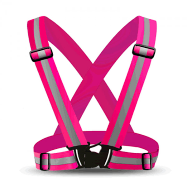1 stk. Reflekterende sele / Reflekterende vest - Pink Pink