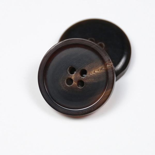 10 st (kaffe, 25 mm) Klädknappar - Mode Hornsömnadsknapp