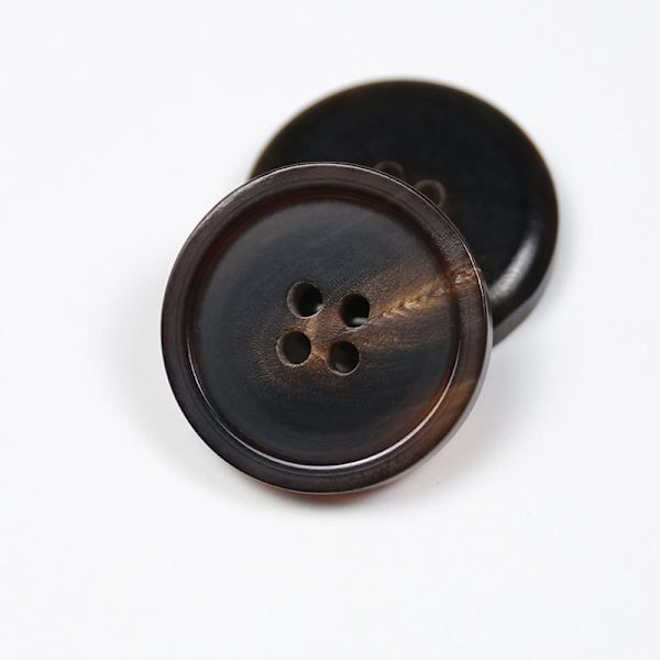 10 stk. (kaffe, 15 mm) Tøj Knapper - Fashion Horn Sy Knapper