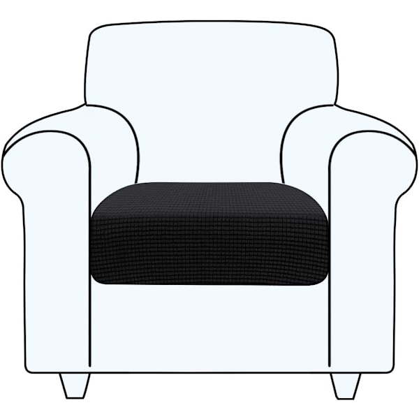 (Sort, 1 sæde) Sofa sædebetræk, 1 stykke sofa pudebetræk Pr