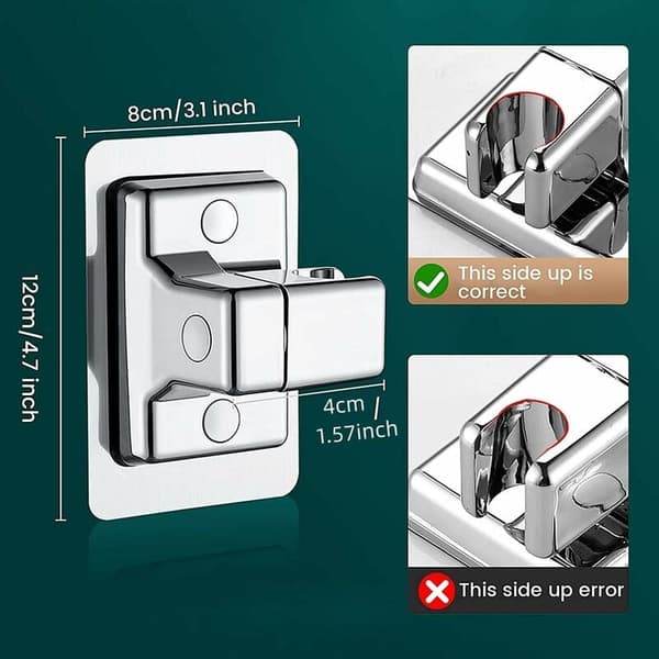 Argent brusehovedholder, universel bruseholder