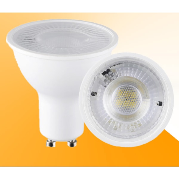10-pak LED-pærer 6000k Positiv Hvit GU10 Lineær 6W Spotlys
