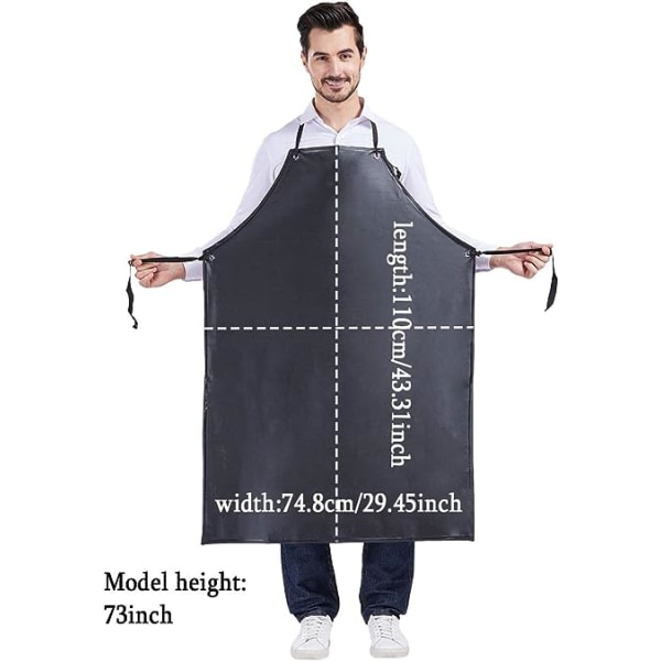 Lettvannsbestandig PVC-tynn arbeidsforkle for hagearbeid, ugressfjerner