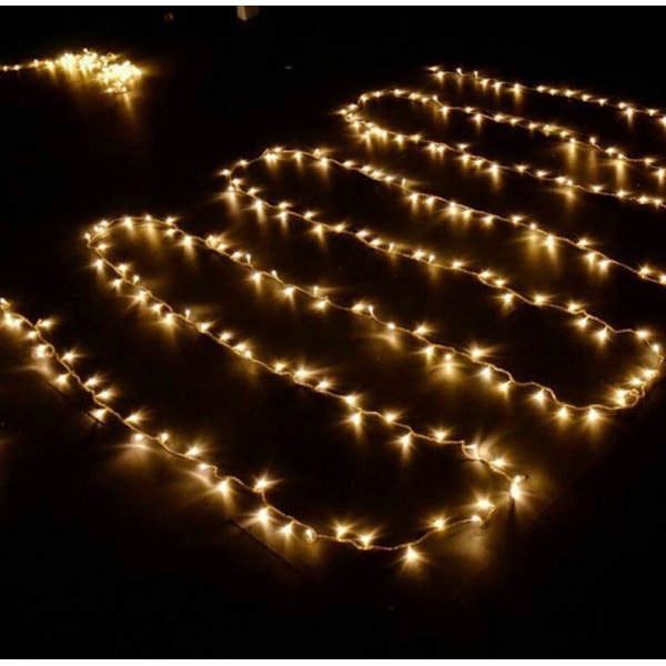 3,5*0,5 meter 96 lampor 24 hängande varmvita, LED-ljusslinga