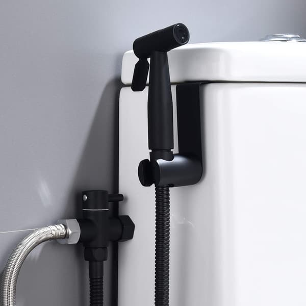 Sort version, 3-vejs massiv messing 3/8 toilet vandfordeling va