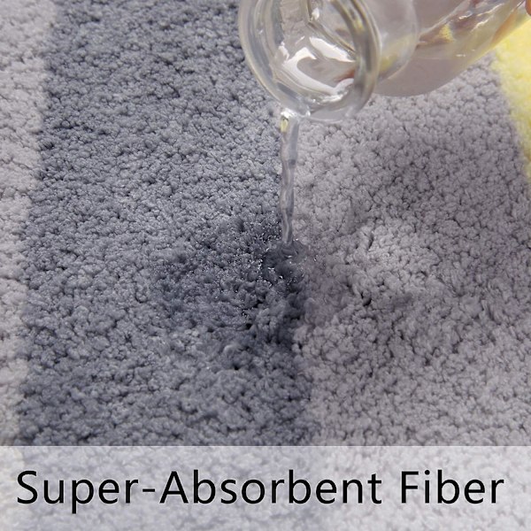 Mikrofiber badrumsmatta halkfri absorberande duschmatta för badrum M