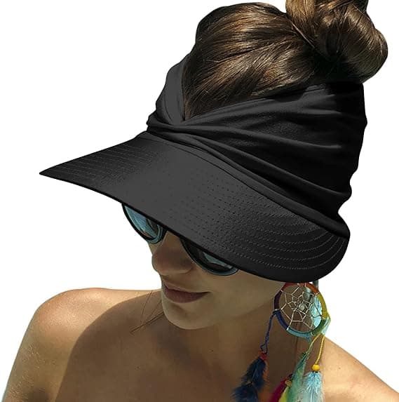 Visor Cap Dam Solhatt - Bred Brätte - UPF 50+ UV-skydd Vikbar