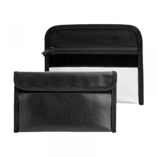 12*20cm 2 stycken brandsäker dokumentväska med blixtlås, brandsäker dokument