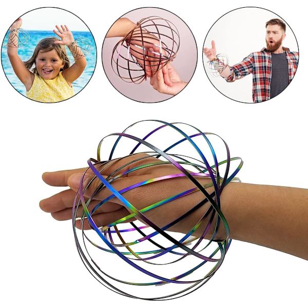 Magiskt ringspel för barn, armband, kinetisk spiralflödesring Sp