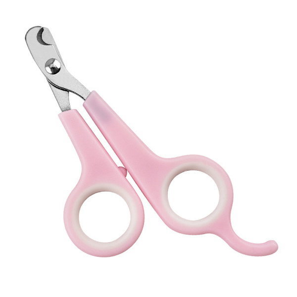 1 stk (rosa) Pet Nail Scissors - komfortabel klipp for kattunger, valper