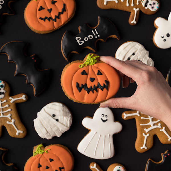 Halloween kakeform i rustfritt stål, 7 sett, gjør-det-selv-kakeform
