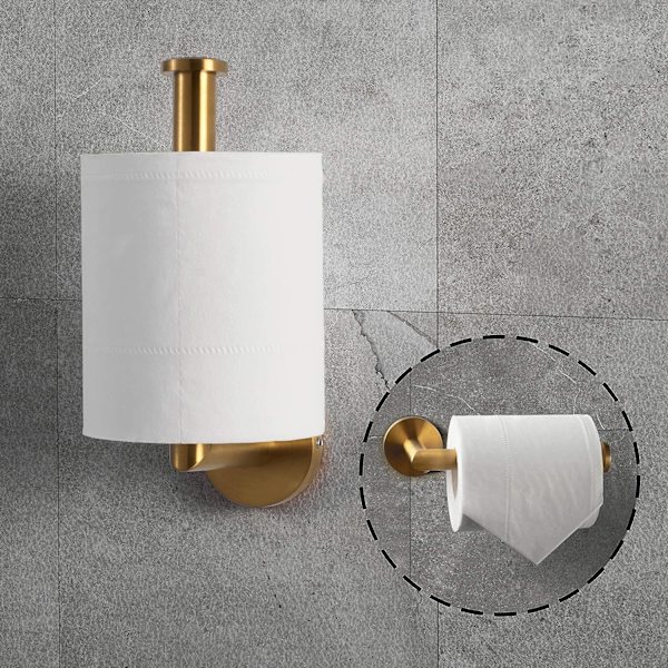 Børstet stål toiletrulleholder, vægmonteret toiletrulleholder