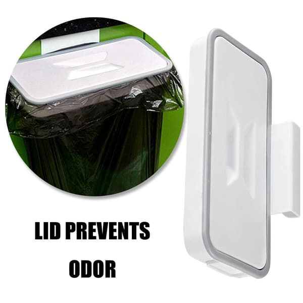 (1 Pack) Bärbar sopsäckshållare, sopsäckshållare med lock, Hangi