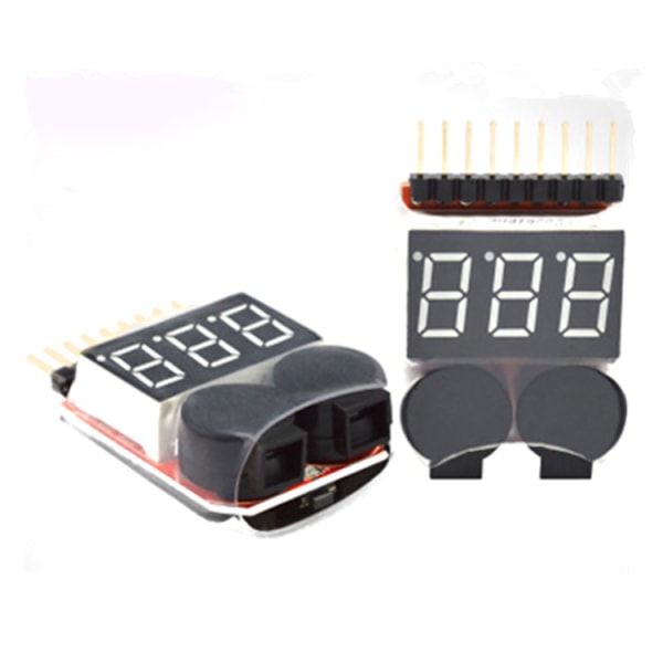 1S-8S Batteritester, RC Batterialarm Buzzer Lipo Checker med L