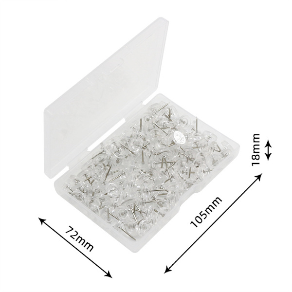 (Vit)，200 st transparenta trycktummar, plasttrycktummar platta trycktummar