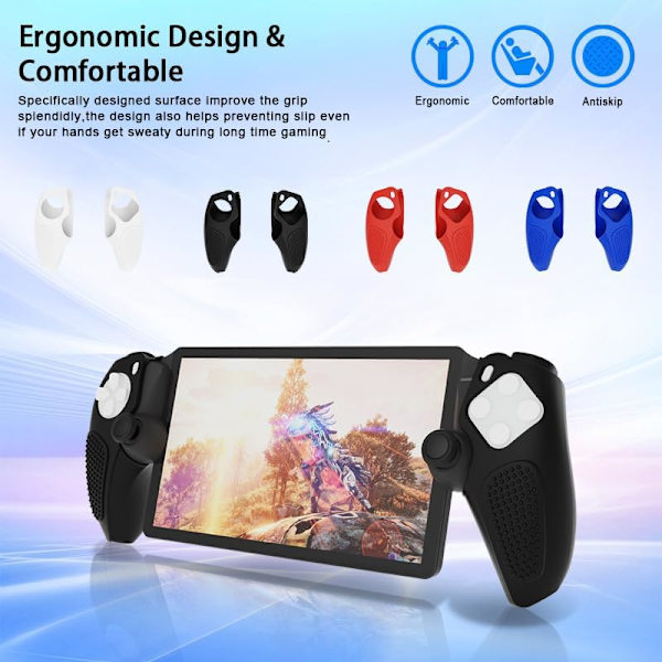 Musta liukumaton silikonikuori Sony PS5 Playstation Portal/PS:lle