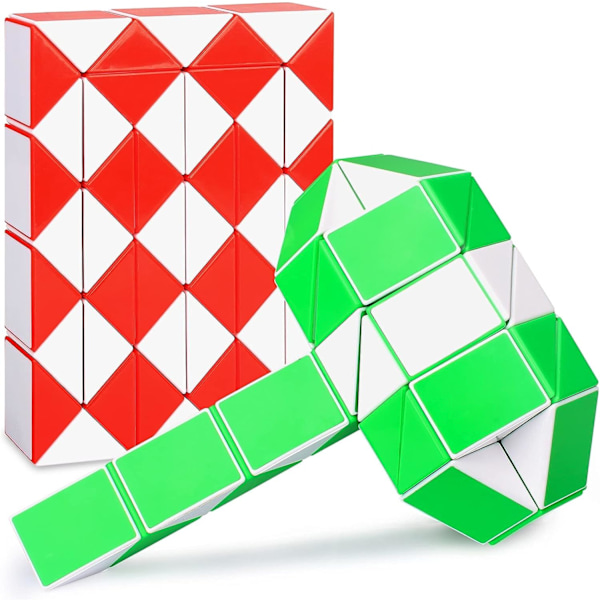 48 Kilar Fidget Snake Cube Magic Twist Pussel Sensoriska Leksaker Hjärna