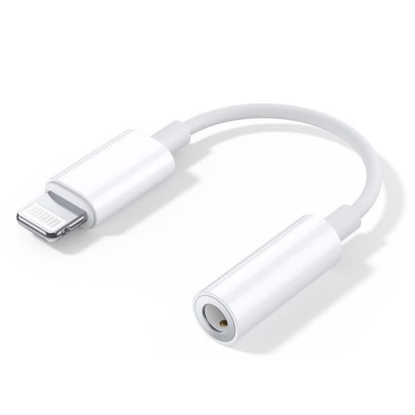 1 stk Lightning til 3,5 mm AUX for iPhone / Apple - Hodetelefonadapter