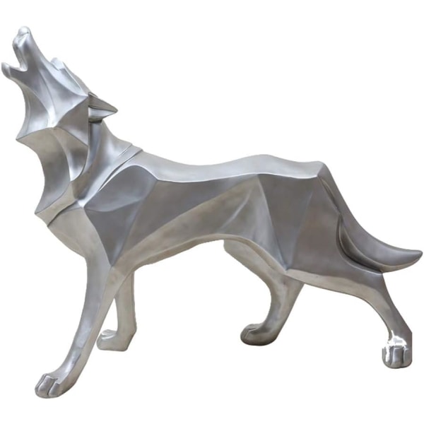 Wolf Sculpture Ornaments Sculpture Geometric Animal Resin Wolf St