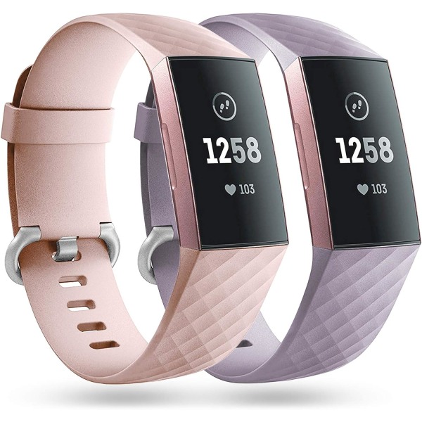 2-pack ersättningsband kompatibel med Fitbit Charge 3/Fitbit C