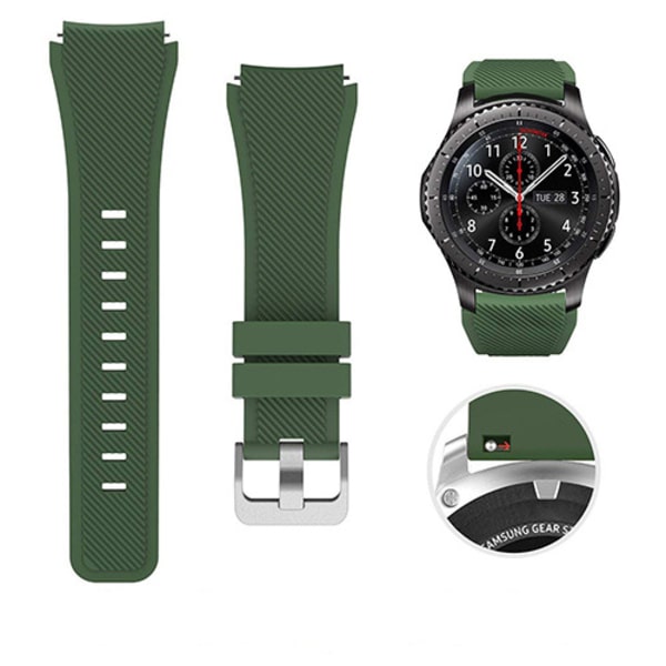 2-farget, rød+grønn 2-delt sett egnet for Samsung Gear S3 silic