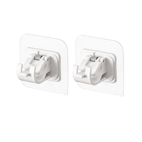 4-pakks gardinstangsholder selvklebende - Holder for gardiner Whi