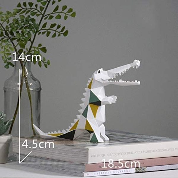Amoy-Art Krokodille Statue Dyreskulptur Figur Moderne Dyr