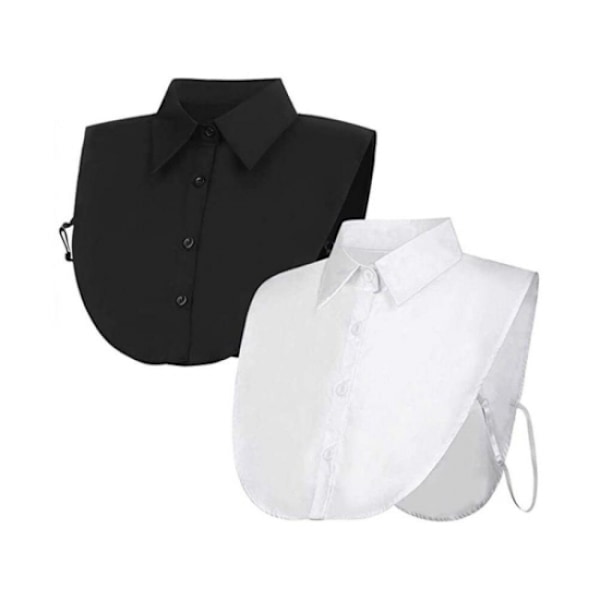 2PCS kvinners krageinnlegg kvinner, falsk krage avtagbar krage