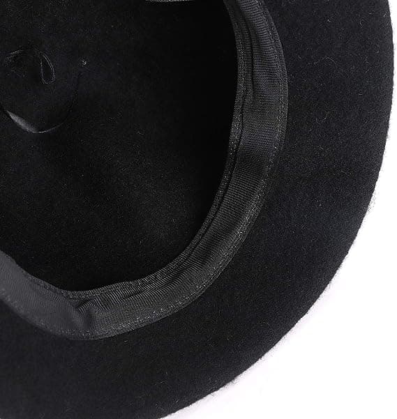 Dam ullfiltklocka hinkhatt vinter elegant bowlerhatt