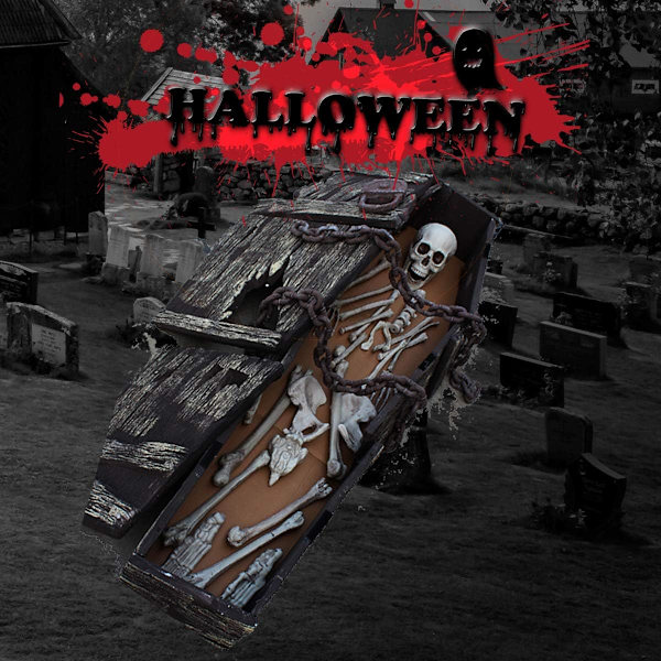 28 Skeletben og kranie til halloween dekoration eller uhyggelig gr