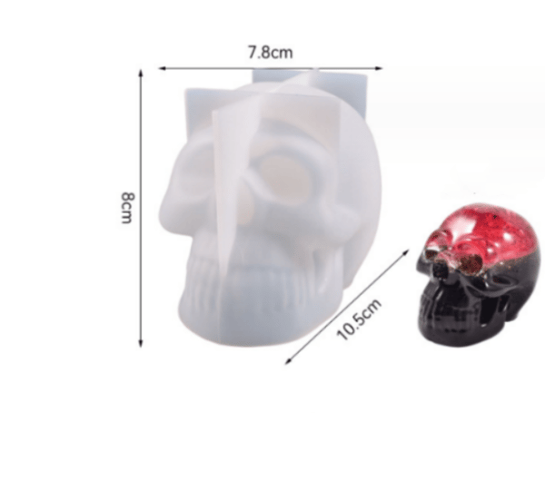 3D-skalleljusform, 2-delad Halloween-ljusform tillverkning