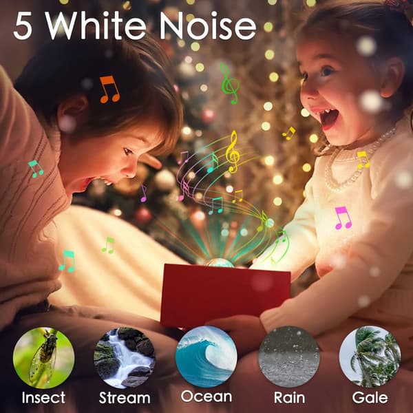LED stjerneprojektor nattlys, 3 i 1 Aurora Galaxy Projector Se