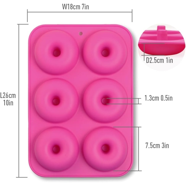 3 stk Donutformer, matkvalitet non-stick silikon Donutformer for