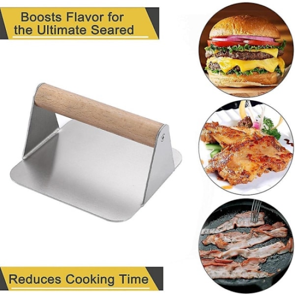 Smash Burger Press til stegepande, Hamburger Press Patty Maker, S
