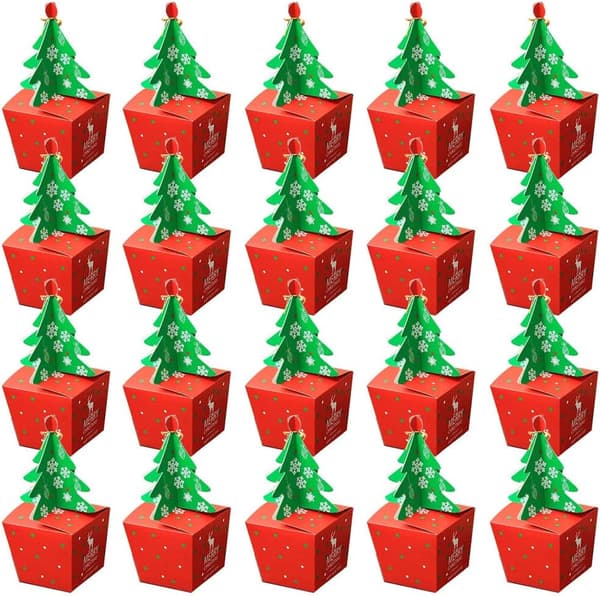 Juläppelaskar 20 st Presentaskar DIY Söta tecknade Frukt