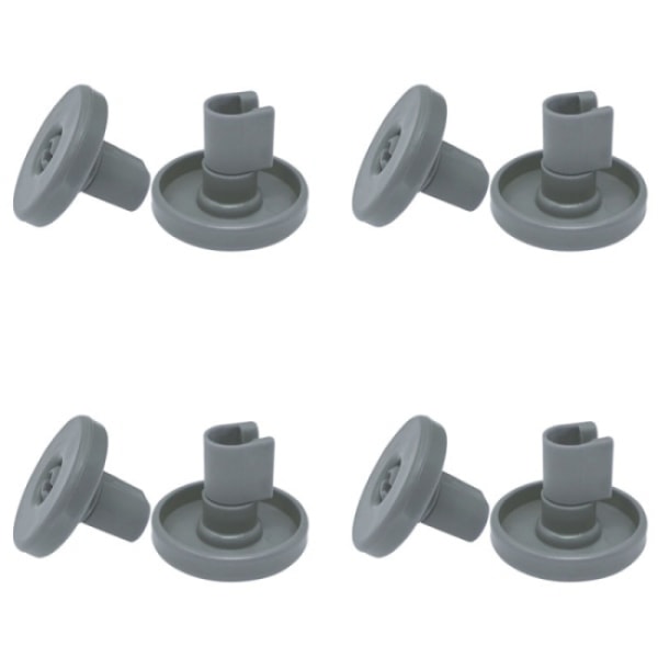 8-pack mörkgrå 40 mm korg hjul för diskmaskin