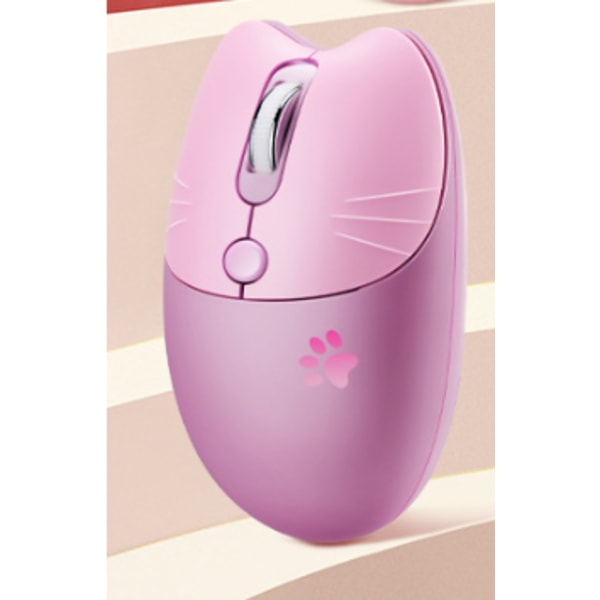 2.4G lilla mus Cartoon Cat Claw Dual Mode datamaskin mus