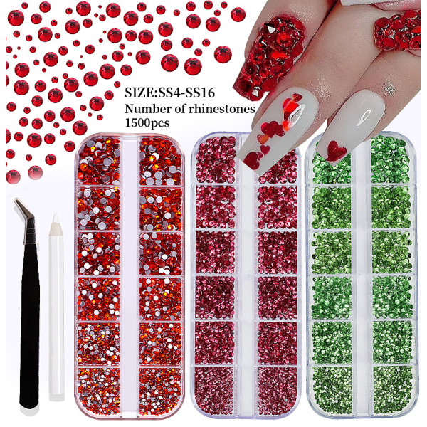 Nail art rhinestones for nail art 4500 pcs, Crystal Mix Sizes cry