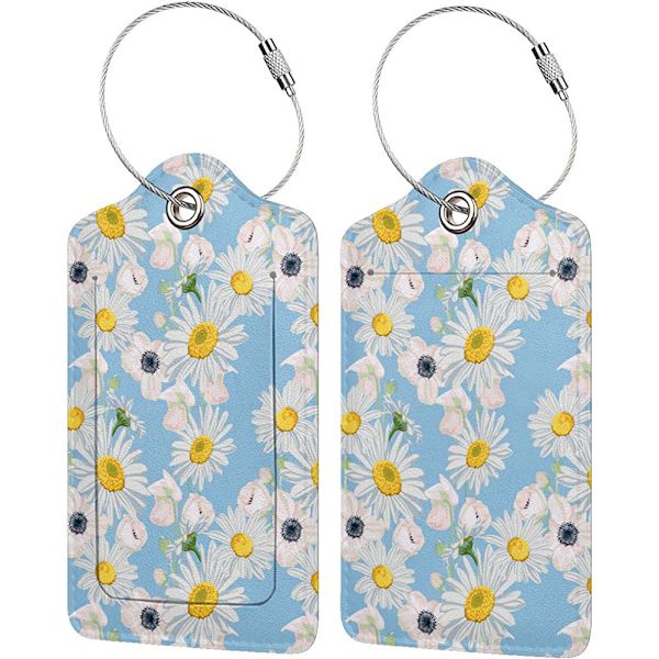 11,6*7,3cm, (pieni daisy-kuvio) 2 kpl matkalaukkutagia täydellä Pri