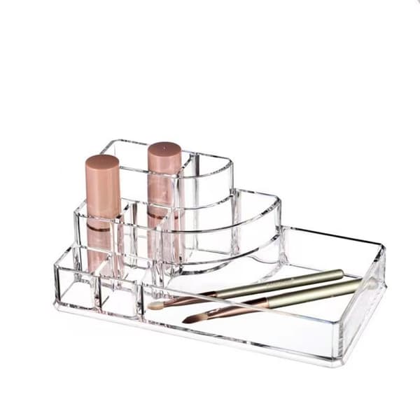 17,5 * 9,4 * 6,5 cm stort sminkfodral, polystyren, transparent