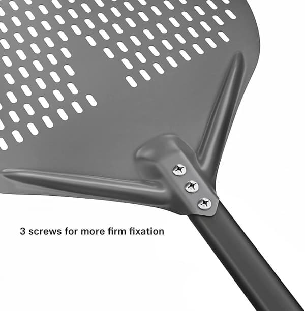 14\" Perforeret pizzaskovl Lang Bar Hårdanodiseret Aluminiumoxid P