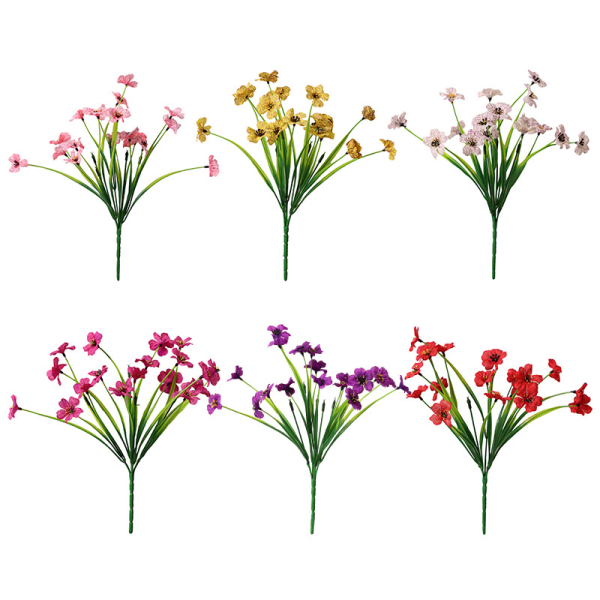 2 Pakke Udendørs Kunstige Blomster Falske Blomster Plast Plante til