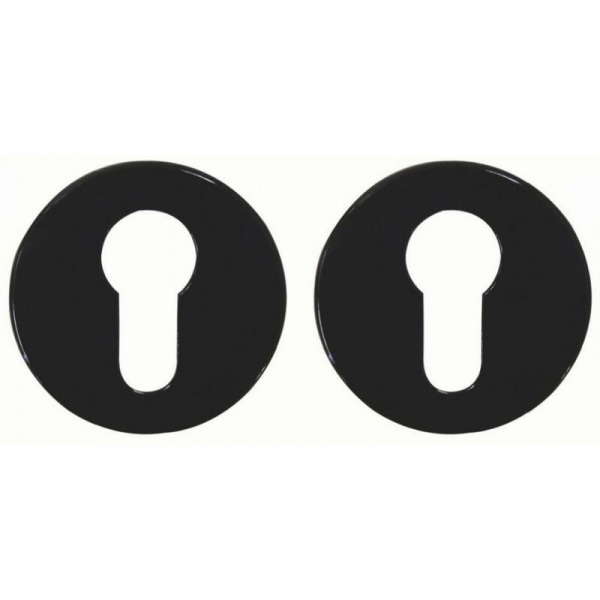 Par av kronlås - profilerad cylinder - svart, 53 mm