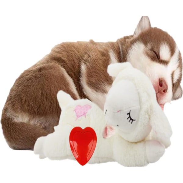 Heartbeat Sheep White Dog Toy 1 piece, Dog Anxiety Accompanying S