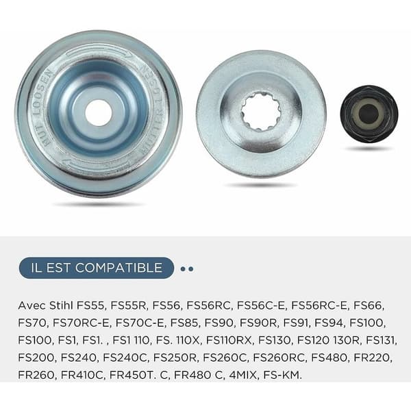 5 st universal borsthuvudmutter kit, för FS55 FS55R FS56 FS5