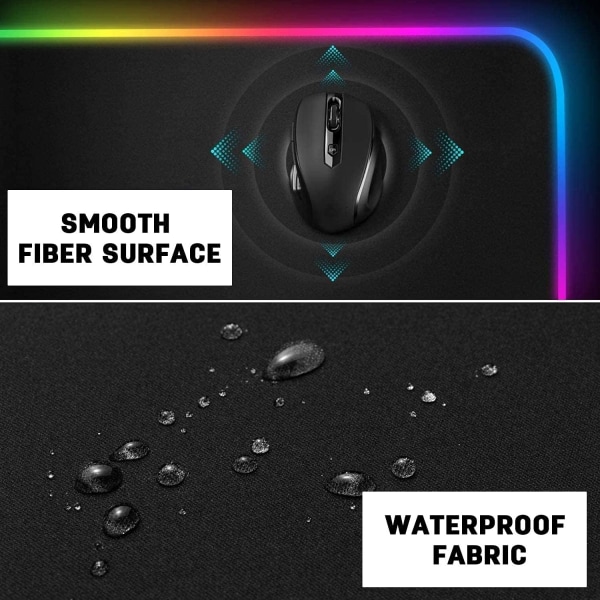 RGB Gaming Musematte Stor 900 x 400 x 4 mm Oversized XXL Spillunderlag