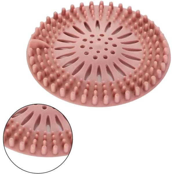 1 stk. Pink silikone drænbeskytter, køkkenvaskfilter, badekar