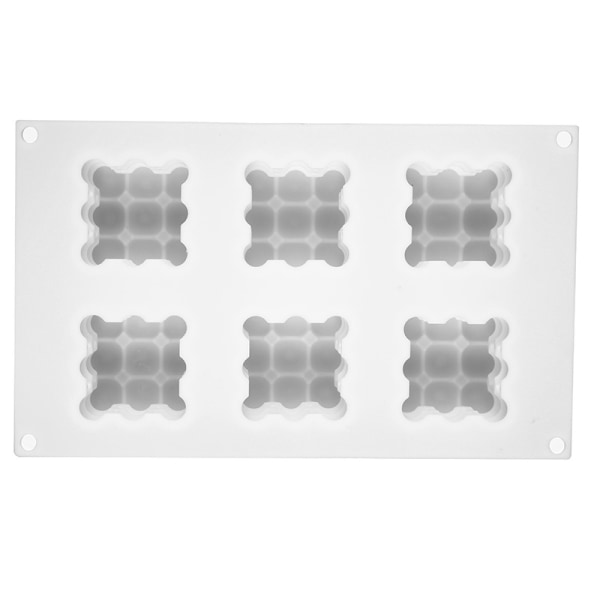 Silikone kageform - 3D DIY håndlavet bageform, 6 huller magisk C
