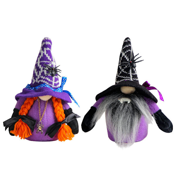 2 kappaletta Halloween-tonttuja pehmolelukoristeita Tonttujen koriste Halloween H